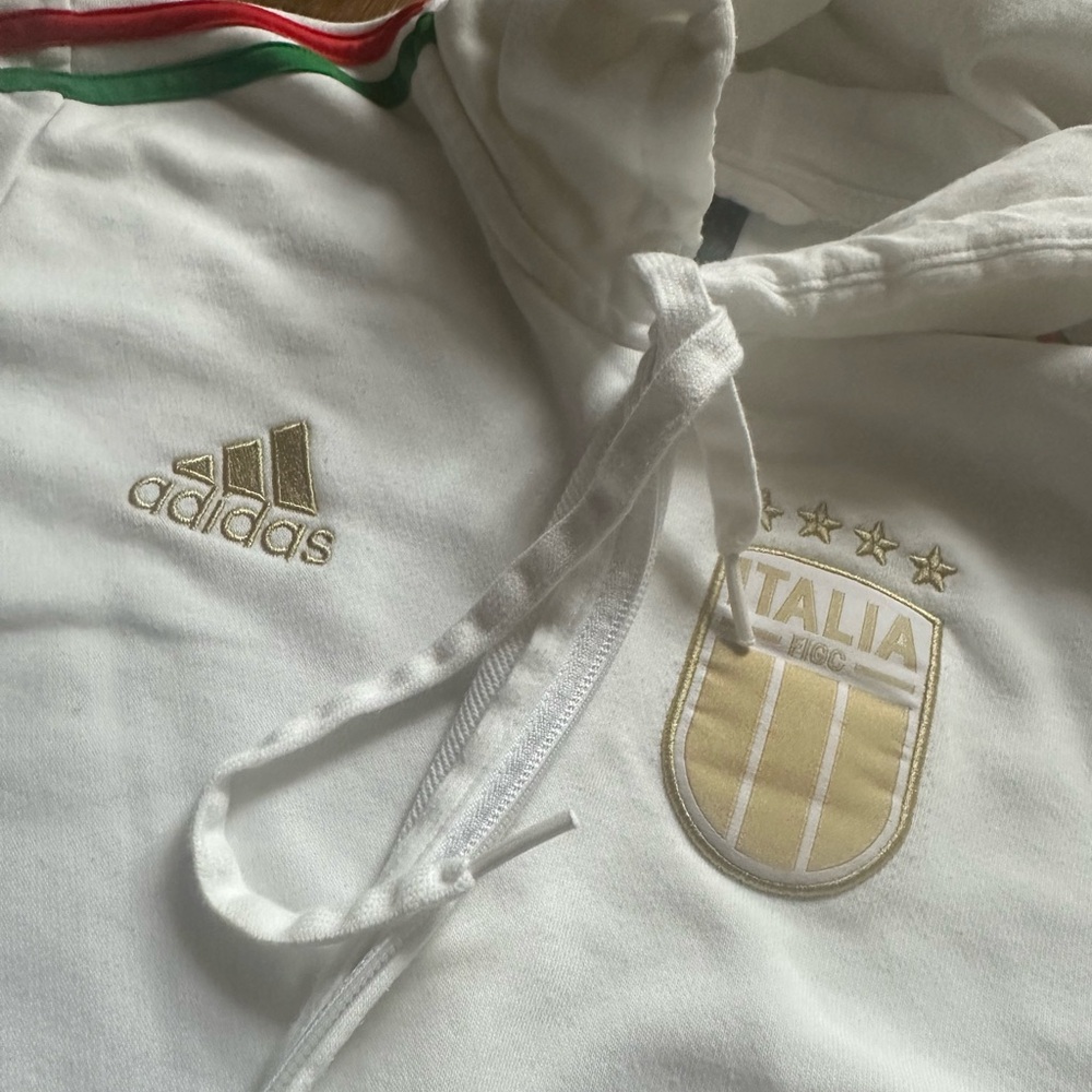 Adidas Italy Men’s full -zip White hoodie - Picture 11 of 15